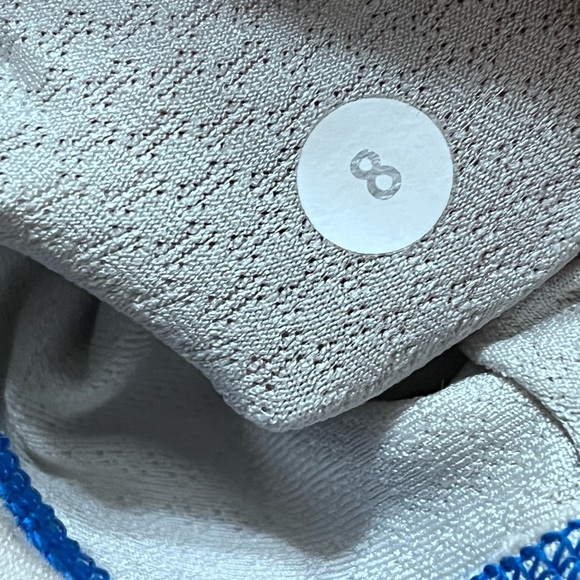 Lululemon No Limits Tank Top Blue and White Sleeveless Sz 8 Women - Picture 3 of 7